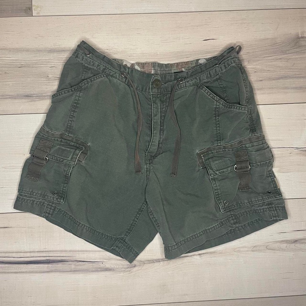 Y2K Gorpcore Women's Green Cargo Utility Shorts - Picture 1 of 3